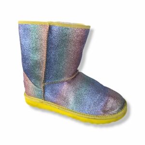 UGG Big Girls Rainbow Glitter Classic Winter Boots